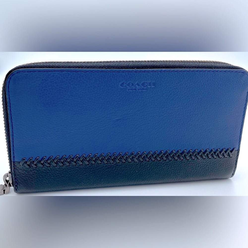Coach Two-Tone Blue and Black Wallet